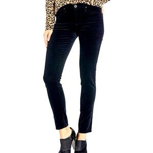 AG Adriano Goldschmied Royal Blue Corduroy The Prima Cigarette Leg Jeans Size 30